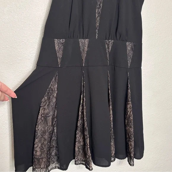BCBGMaxAzria Black Lace Panel Dress size 8 - Picture 4 of 6